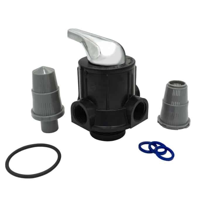 Válvula manual para filtro multimedio y distribuidor superior e inferior de 3/4"